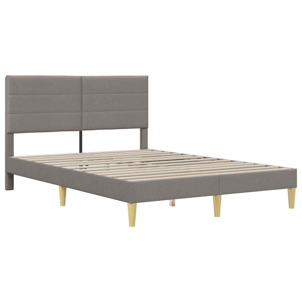 Produktbild för Sängram Taupe 140 x 200 cm Polyester