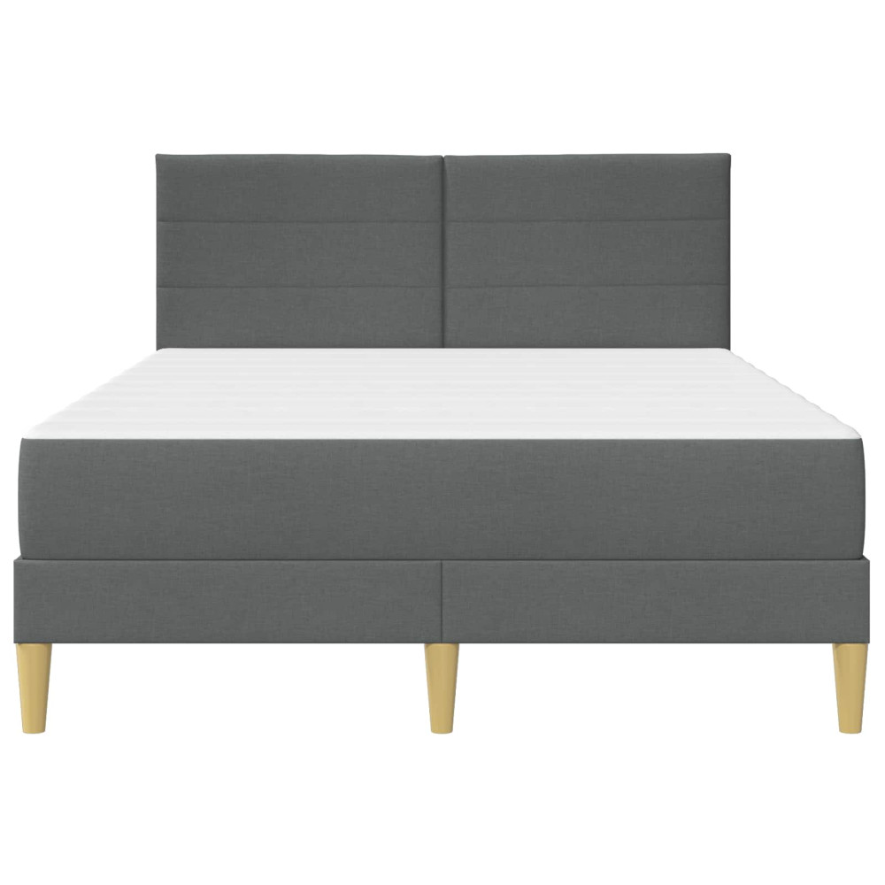 Produktbild för Sängram Mörkgrå 160 x 200 cm Polyester
