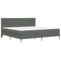Produktbild för Sängram Mörkgrå 180 x 200 cm Polyester