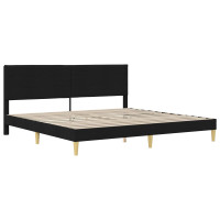 Produktbild för Sängram Svart 180 x 200 cm Polyester