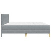 Produktbild för Sängram Ljusgrå 200 x 200 cm Polyester