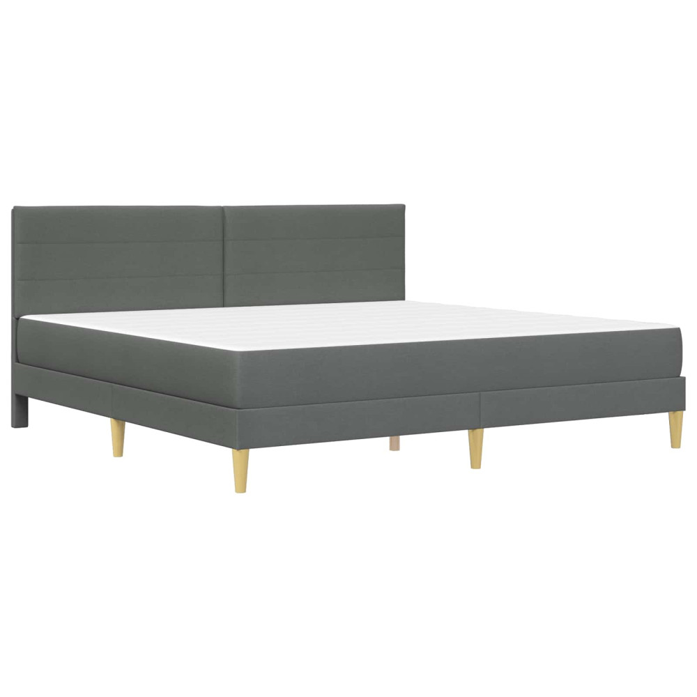 Produktbild för Sängram Mörkgrå 200 x 200 cm Polyester