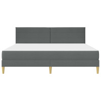 Produktbild för Sängram Mörkgrå 200 x 200 cm Polyester
