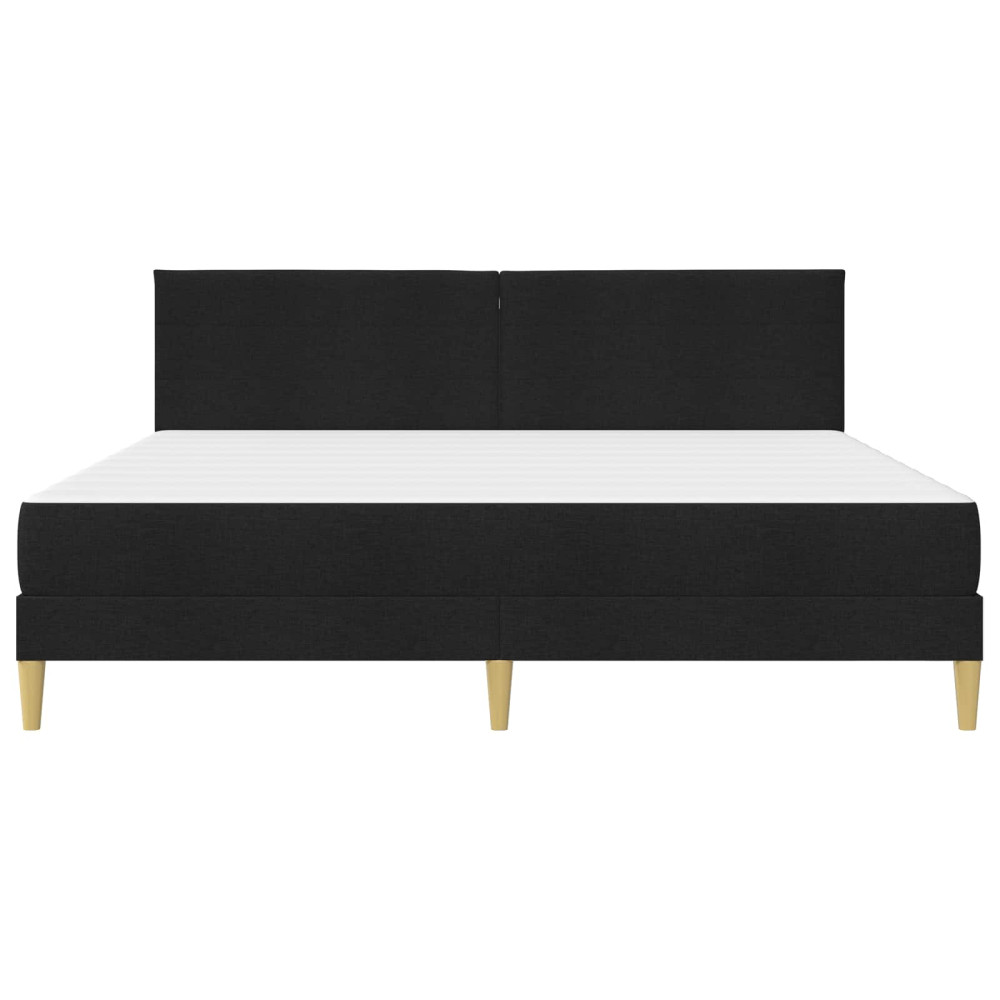 Produktbild för Sängram Svart 200 x 200 cm Polyester