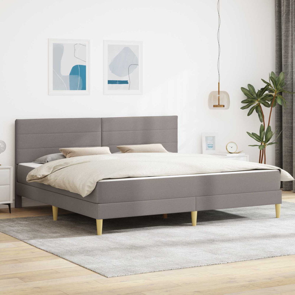 Produktbild för Sängram 200 x 200 cm Taupe