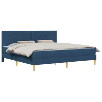 Produktbild för Sängram Blå 200 x 200 cm Polyester
