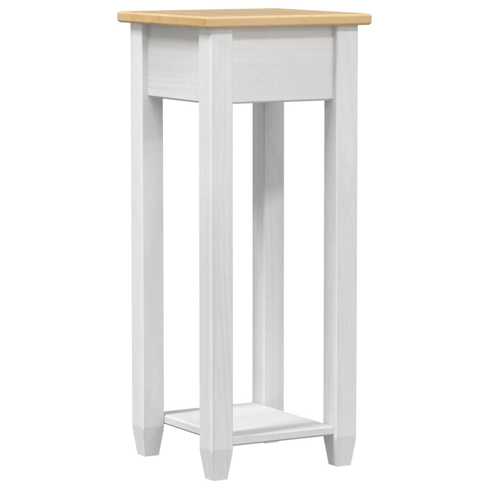 Produktbild för Växtställ Vit 30 x 30 x 73 cm Massiv furu
