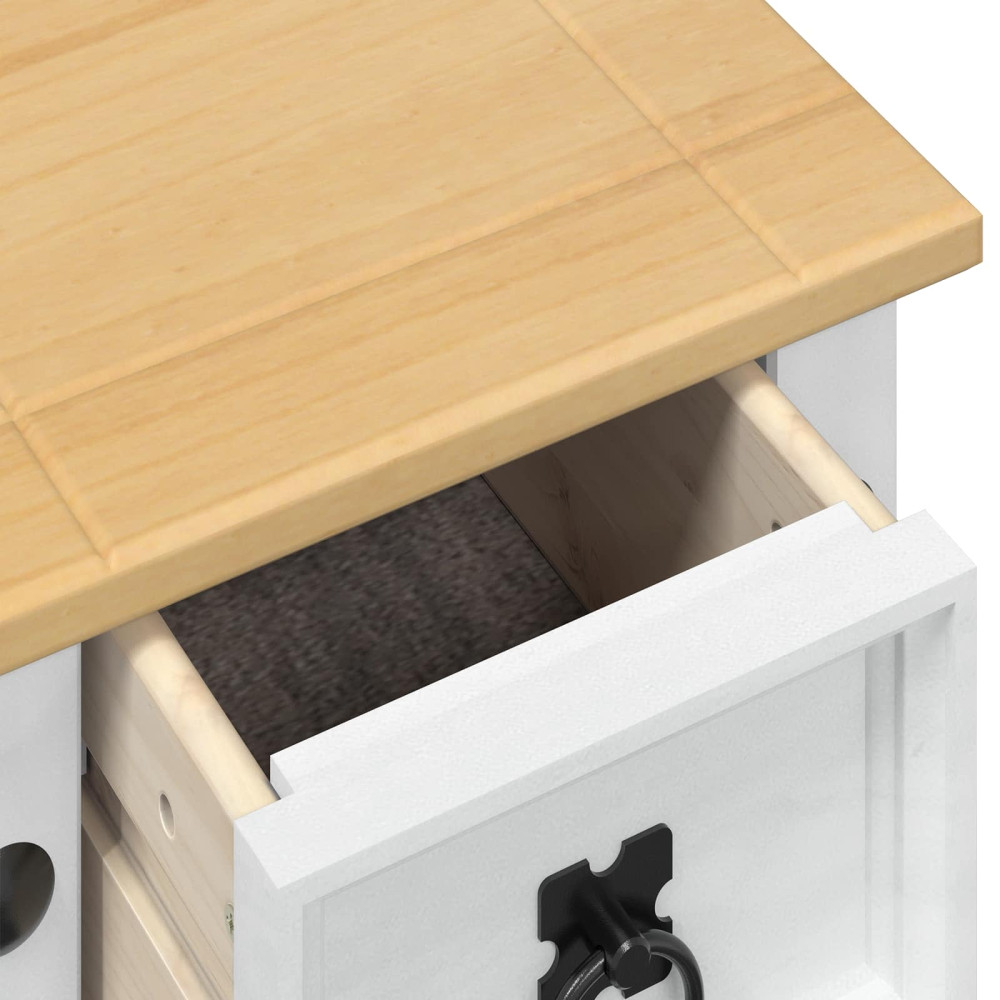 Produktbild för Växtställ Vit 30 x 30 x 73 cm Massiv furu