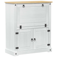 Produktbild för Vinskåp Vit 97 x 45 x 114 cm Massiv furu