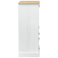 Produktbild för Vinskåp Vit 97 x 45 x 114 cm Massiv furu