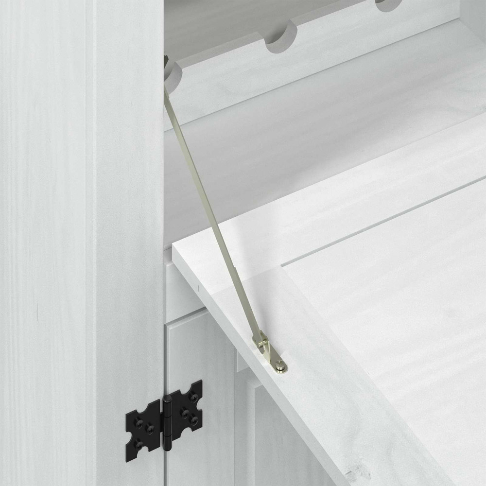 Produktbild för Vinskåp Vit 97 x 45 x 114 cm Massiv furu