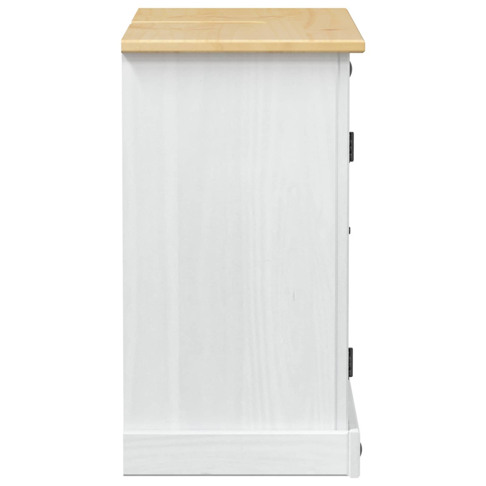 Produktbild för Diskbänksskåp med hylla Vit 73 x 33 x 60 cm Massiv furu