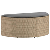 Produktbild för Trädgårdsoffa med kudde 8 pcs Beige och Ljusgrå konstrotting