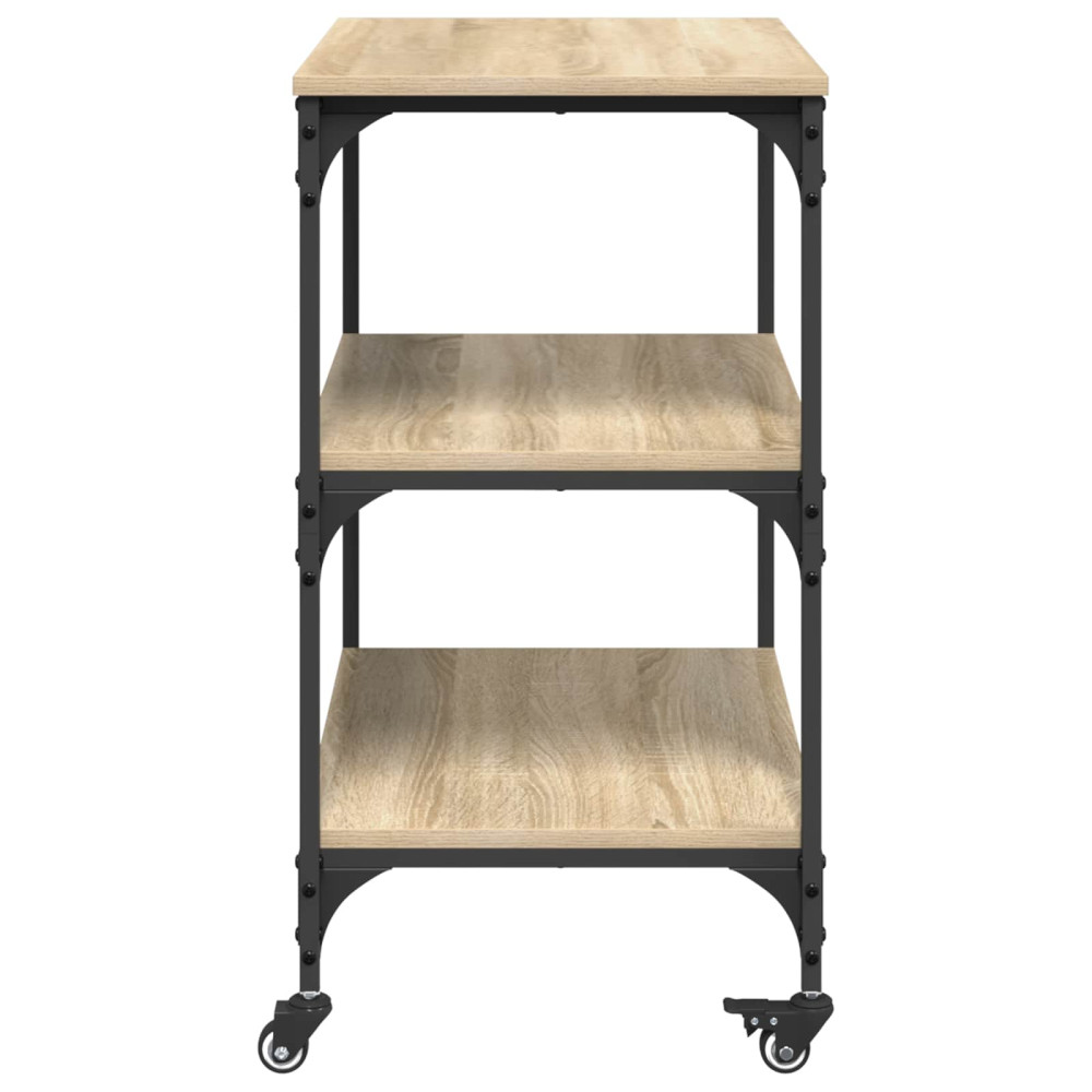 Produktbild för Köksvagn Sonoma-ek 60 x 41 x 76 cm Konstruerat trä