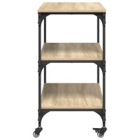 Produktbild för Köksvagn Sonoma-ek 60 x 41 x 76 cm Konstruerat trä