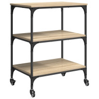 Produktbild för Köksvagn Sonoma-ek 60 x 41 x 76 cm Konstruerat trä