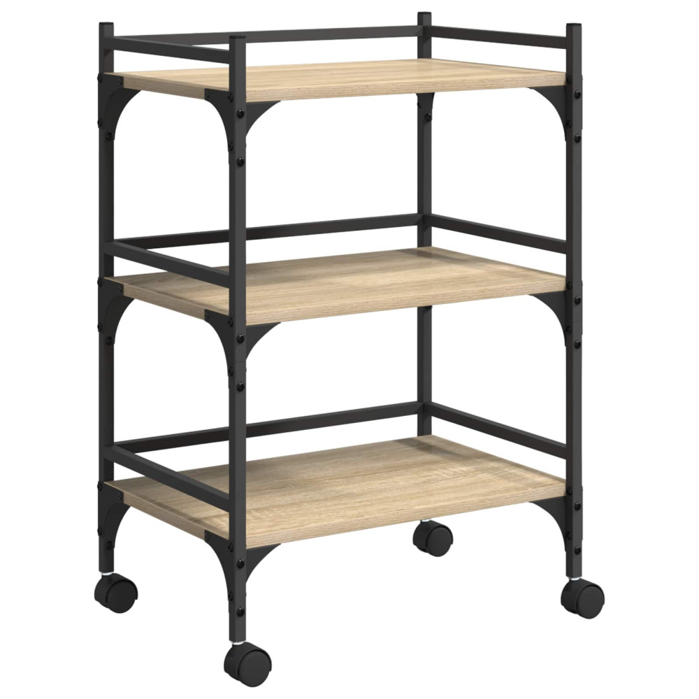 Produktbild för Köksvagn Sonoma-ek 50 x 35 x 75,5 cm Konstruerat trä