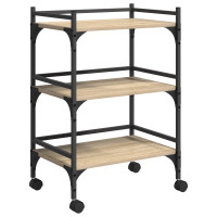 Produktbild för Köksvagn Sonoma-ek 50 x 35 x 75,5 cm Konstruerat trä