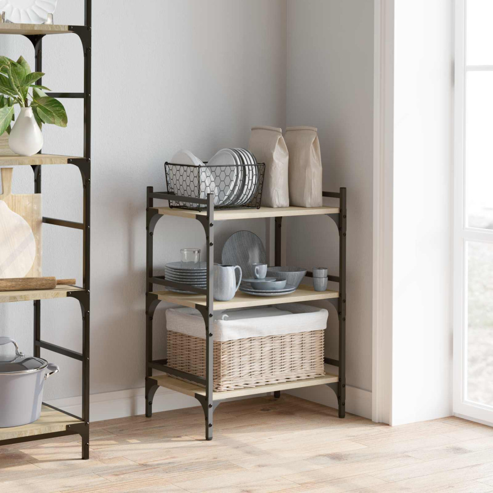Produktbild för Köksvagn Sonoma-ek 50 x 35 x 75,5 cm Konstruerat trä