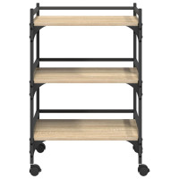 Produktbild för Köksvagn Sonoma-ek 50 x 35 x 75,5 cm Konstruerat trä
