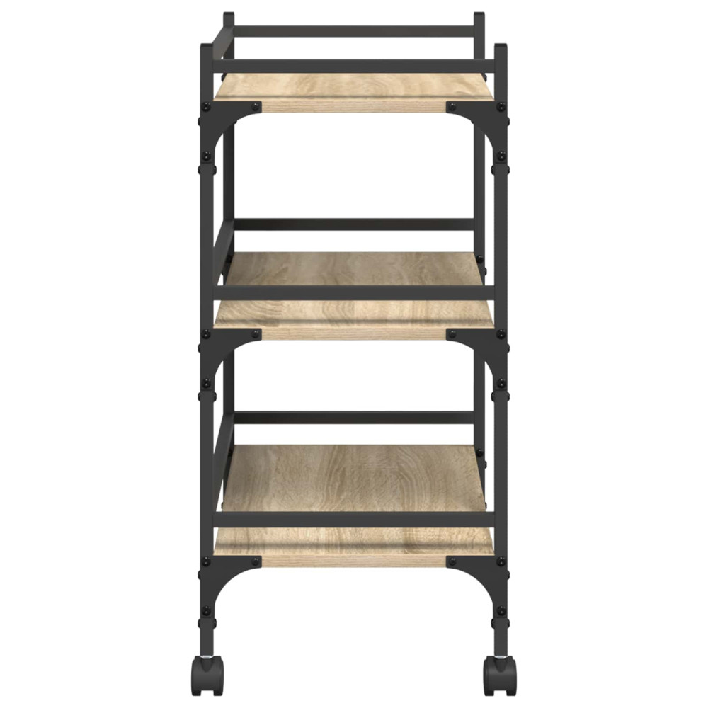 Produktbild för Köksvagn Sonoma-ek 50 x 35 x 75,5 cm Konstruerat trä