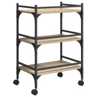 Produktbild för Köksvagn Sonoma-ek 50 x 35 x 75,5 cm Konstruerat trä