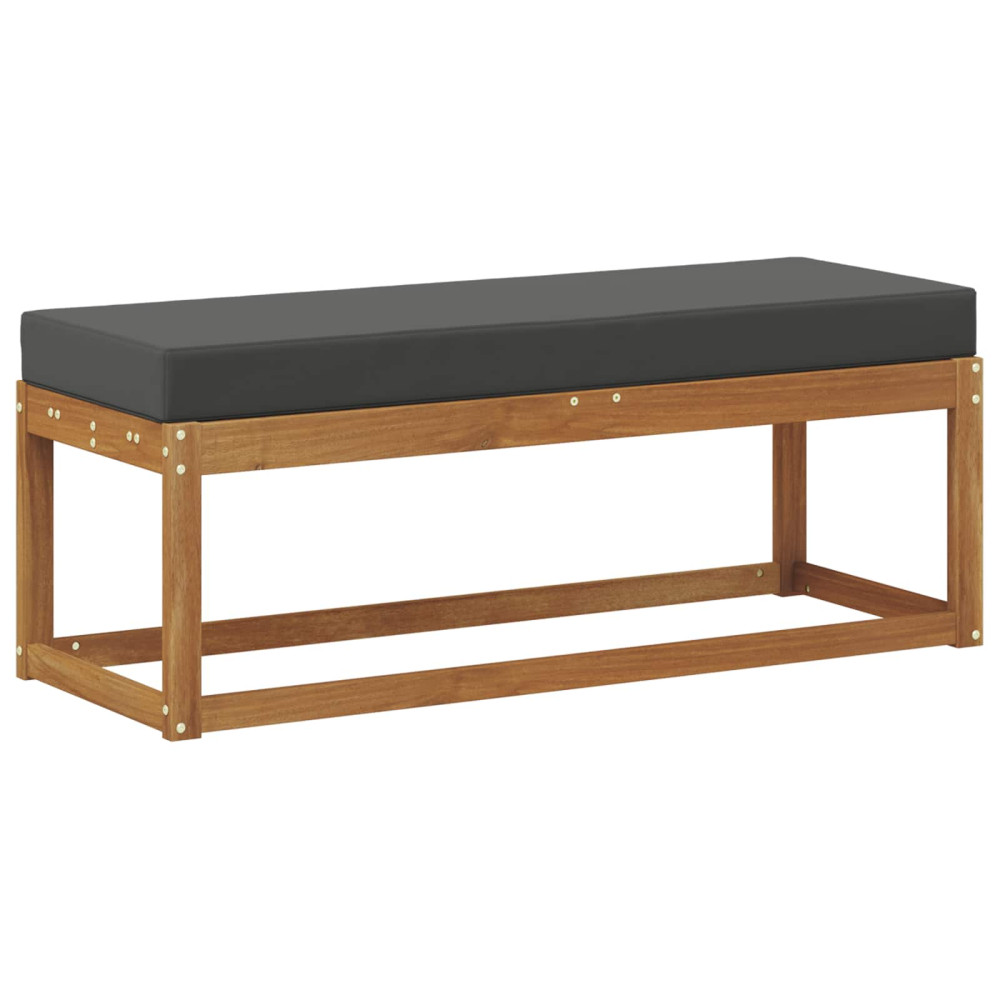 Produktbild för Utomhus Stolbänk Naturlig och Antracit 115 x 43 x 45 cm