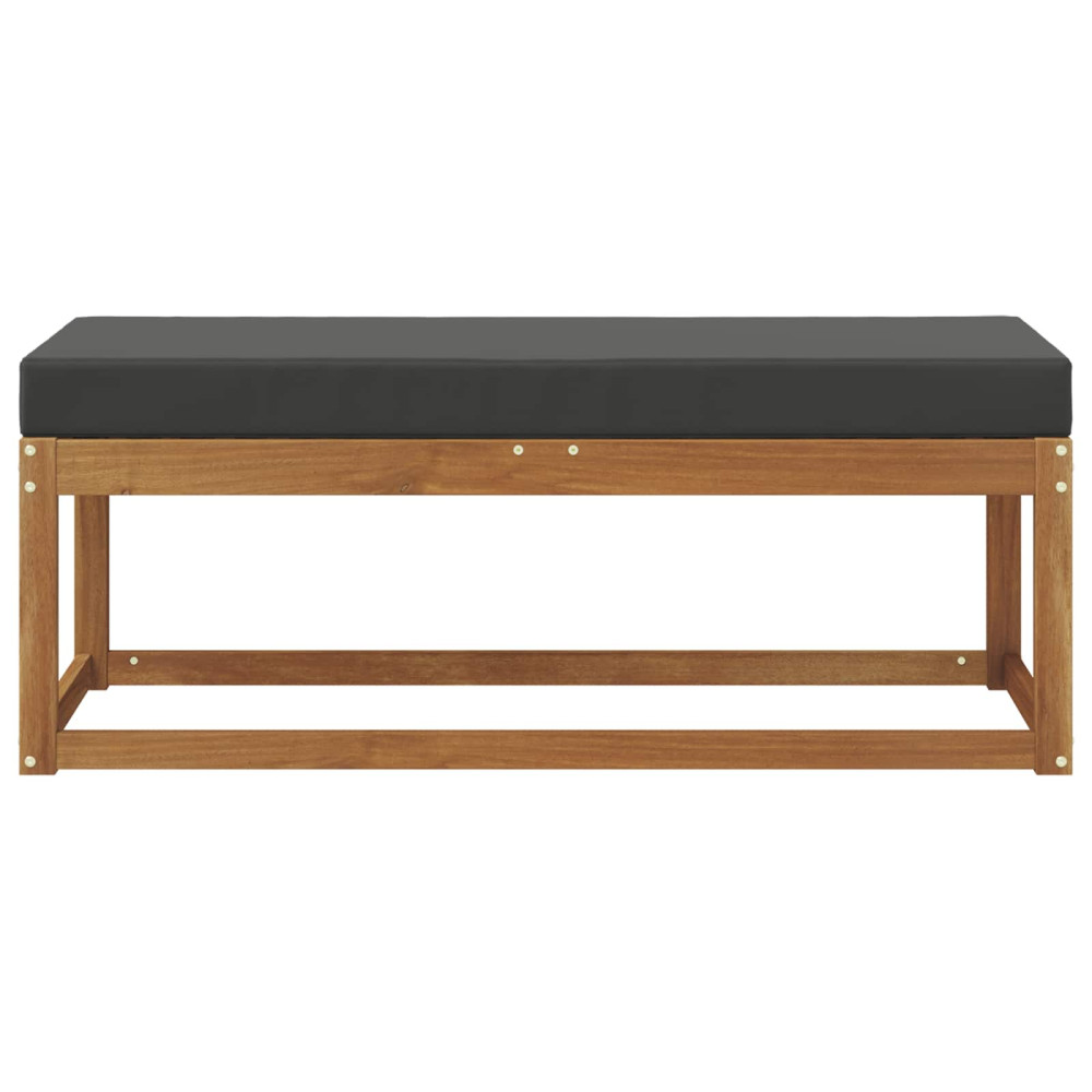 Produktbild för Utomhus Stolbänk Naturlig och Antracit 115 x 43 x 45 cm