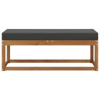 Produktbild för Utomhus Stolbänk Naturlig och Antracit 115 x 43 x 45 cm