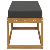 Produktbild för Utomhus Stolbänk Naturlig och Antracit 115 x 43 x 45 cm