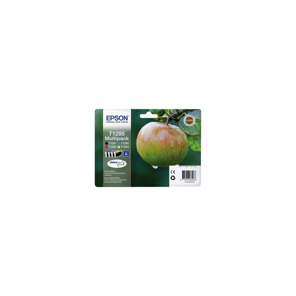 Produktbild för Epson T1295 Multipack - 4-pack - svart, gul, cyan, magenta - original - bläckpatron