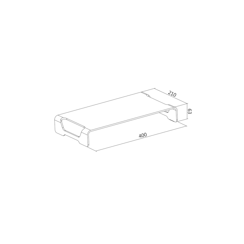 Produktbild för LogiLink Aluminum Tabletop Monitor Riser ställ - Ultrasmal - för bildskärm/bärbar dator