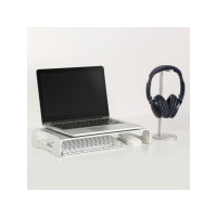 Produktbild för LogiLink Aluminum Tabletop Monitor Riser ställ - Ultrasmal - för bildskärm/bärbar dator
