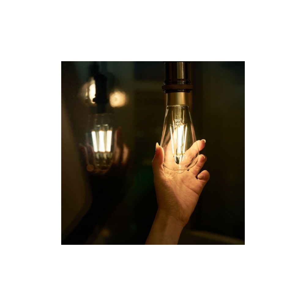 Produktbild för Shelly Vintage ST64, Smart glödlampa, Wi-Fi, Transparent, 80...