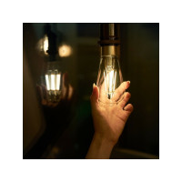 Produktbild för Shelly Vintage ST64, Smart glödlampa, Wi-Fi, Transparent, 80...
