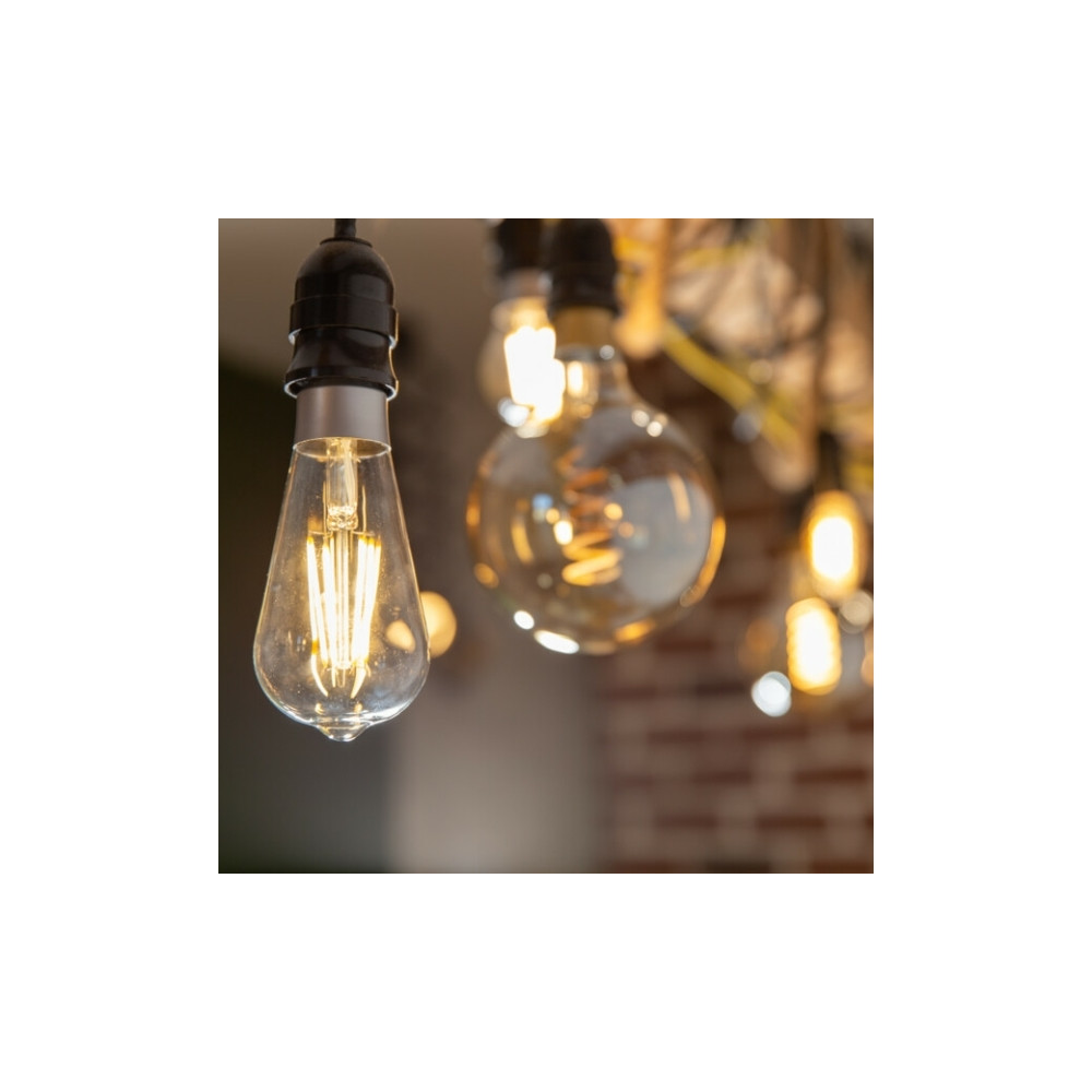 Produktbild för Shelly Vintage ST64, Smart glödlampa, Wi-Fi, Transparent, 80...