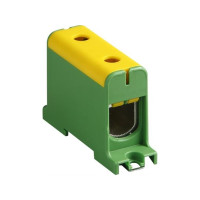 Produktbild för Genomgångsklämma enkel gul/grön 35–150mm² Cu/Al, 20 Nm (35–9...