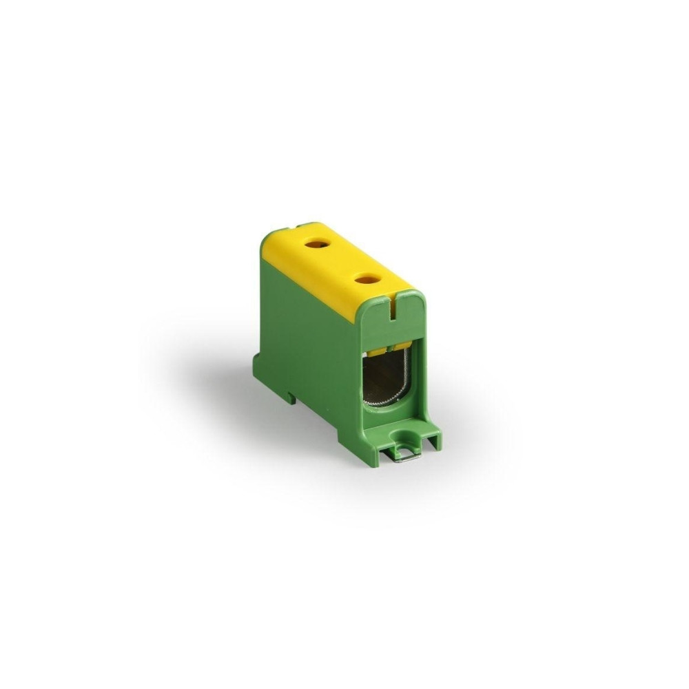 Produktbild för Genomgångsklämma enkel gul/grön 35–150mm² Cu/Al, 20 Nm (35–9...