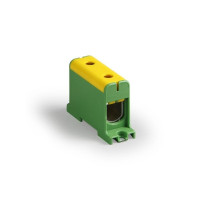 Produktbild för Genomgångsklämma enkel gul/grön 35–150mm² Cu/Al, 20 Nm (35–9...