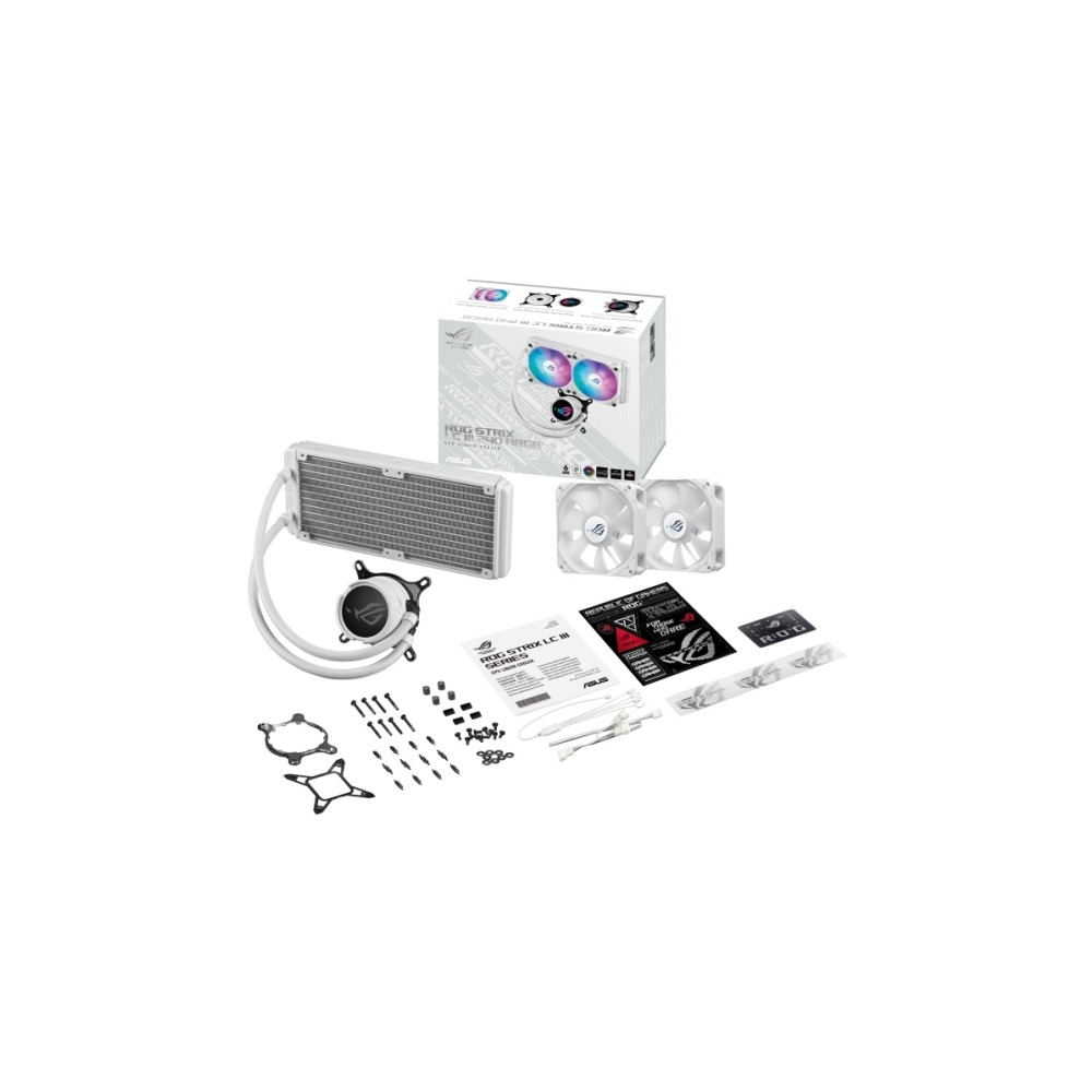 Produktbild för ASUS ROG STRIX LC III 240 ARGB - White Edition - kylsystem med vätska till processorn