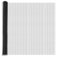 Produktbild för Sexkantigt staket med stolpe 10 x 1,5 m PVC-belagda stål Grå