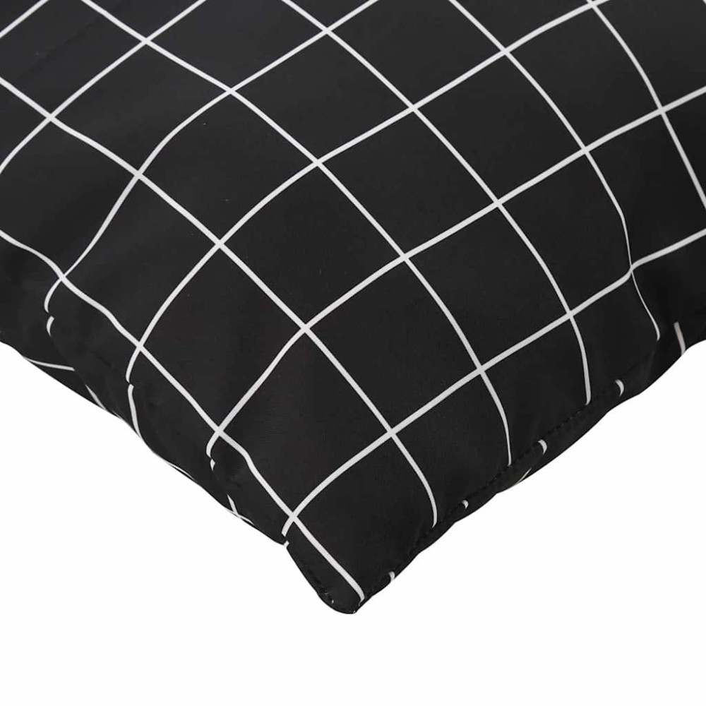 Produktbild för Spridda Kuddar 4 pcs Svart Rutigt 40 x 40 cm Polyester Tyg