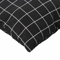 Produktbild för Spridda Kuddar 4 pcs Svart Rutigt 40 x 40 cm Polyester Tyg