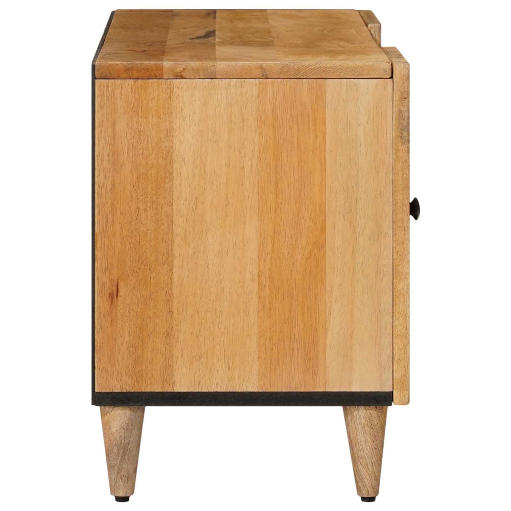 Produktbild för TV-skåp med hylla Naturfärg 105 x 33 x 46 cm Massivt mangoträ