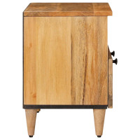 Produktbild för TV-skåp med låda Naturfärg 70 x 33 x 46 cm Massivt mangoträ