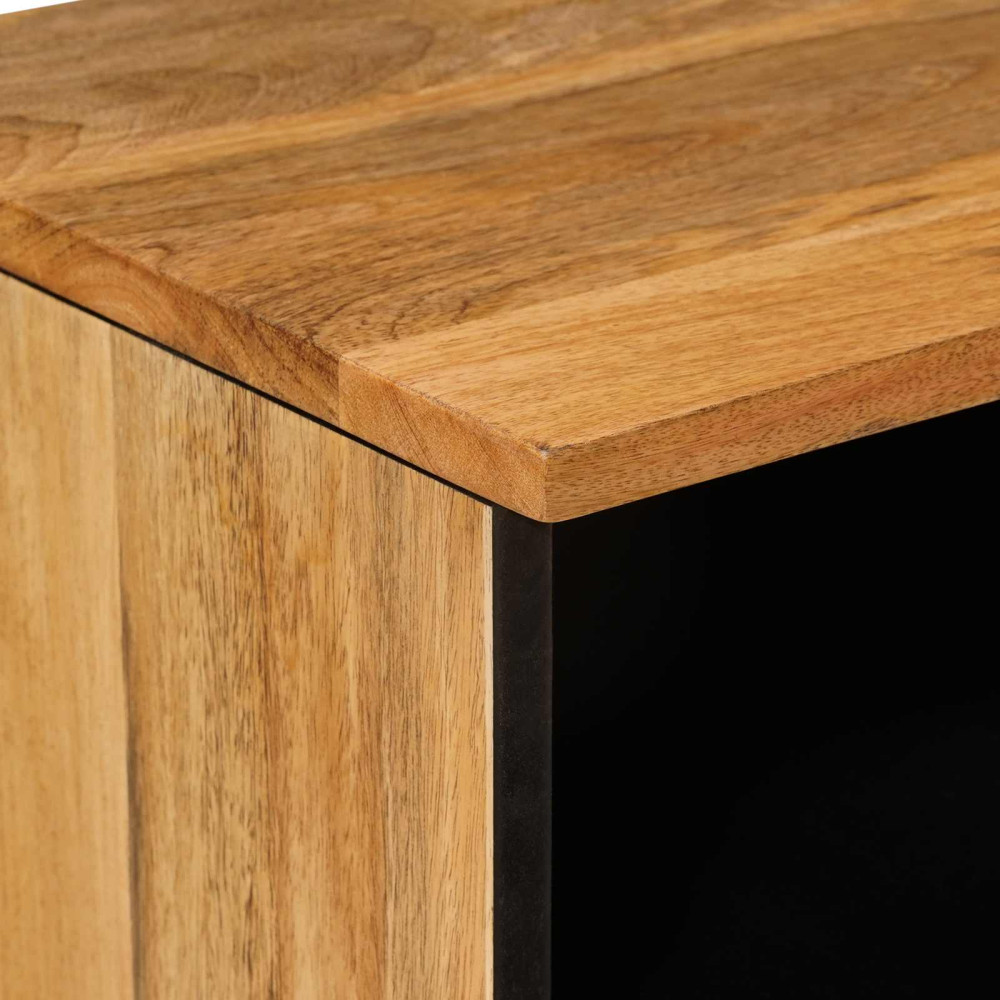 Produktbild för TV-skåp med låda Naturfärg 70 x 33 x 46 cm Massivt mangoträ