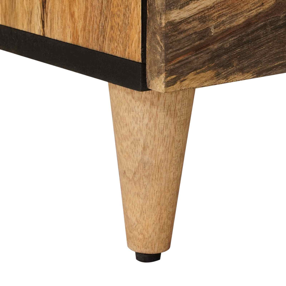 Produktbild för TV-skåp med låda Naturfärg 70 x 33 x 46 cm Massivt mangoträ