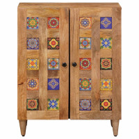 Produktbild för Sideboard Naturfärg 60 x 33 x 75 cm Massivt mangoträ