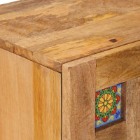 Produktbild för Sideboard Naturfärg 60 x 33 x 75 cm Massivt mangoträ