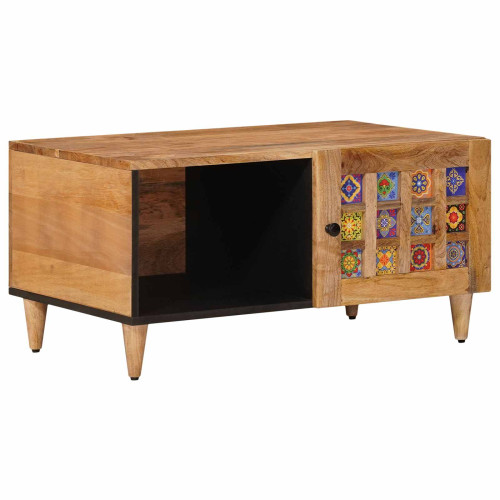 vidaXL Kaffeebord Naturfärg 80 x 50 x 40 cm Massivt mangoträ